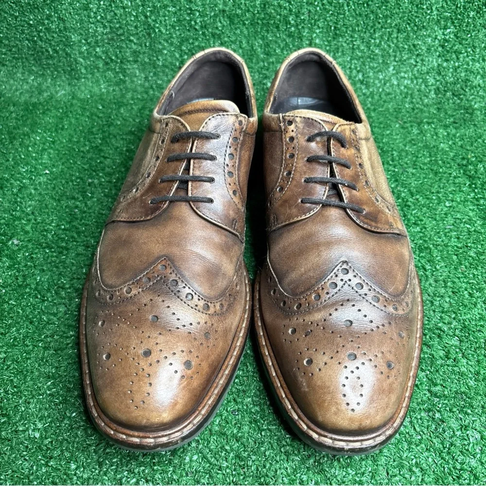 ECCO Vitrus Comfort Wingtip Lace Up Oxford Shoes‎ Brown Mens Size 43 US 9